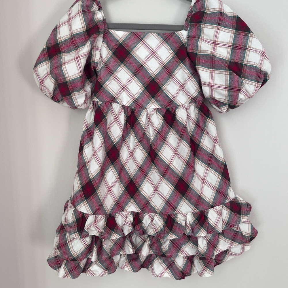 Gymboree Red and White Plaid Ruffle Dress